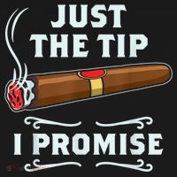 Just The Tip Cigar Smoker Funny Cigar Smoking Baby Bodysuit thumb 2