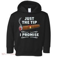 Just The Tip Cigar Smoker Funny Cigar Smoking Toddler Hoodie thumb 0