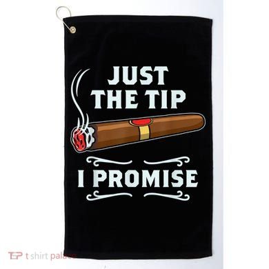 Just The Tip Cigar Smoker Funny Cigar Smoking Golf Towel