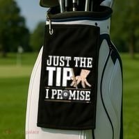 Just The Tip I Promise Billiard Pool Funny Billiard Gift Golf Towel thumb 2