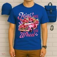 Jesus Take The A Wheel Truck God Believer Flower Christ T-Shirt thumb 6