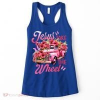 Jesus Take The A Wheel Truck God Believer Flower Christ Women's Tank Top thumb 0
