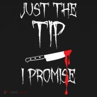 Just The Tip I Promise Funny Halloween Knife Tank Top thumb 6