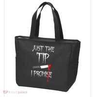 Just The Tip I Promise Funny Halloween Knife Tote Bag thumb 3