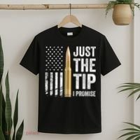Just The Tip I Promise Funny Gun Owner Pro Guns USA Flag T-Shirt thumb 2