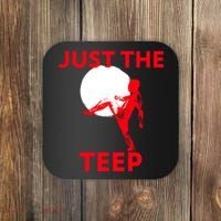 Just The Teep Muay Thai Kick Pun Mma Jiujitsu Boxing Cool Gift Coaster thumb 0