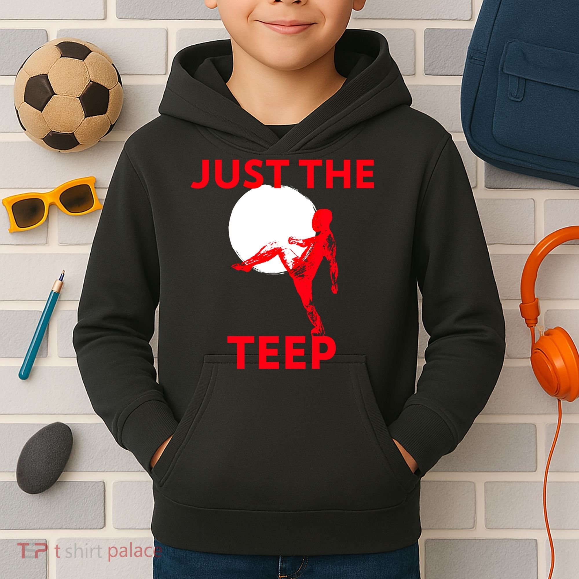 Just The Teep Muay Thai Kick Pun Mma Jiujitsu Boxing Cool Gift Kids Hoodie