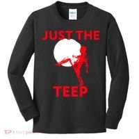 Just The Teep Muay Thai Kick Pun Mma Jiujitsu Boxing Cool Gift Kids Long Sleeve Shirt thumb 0