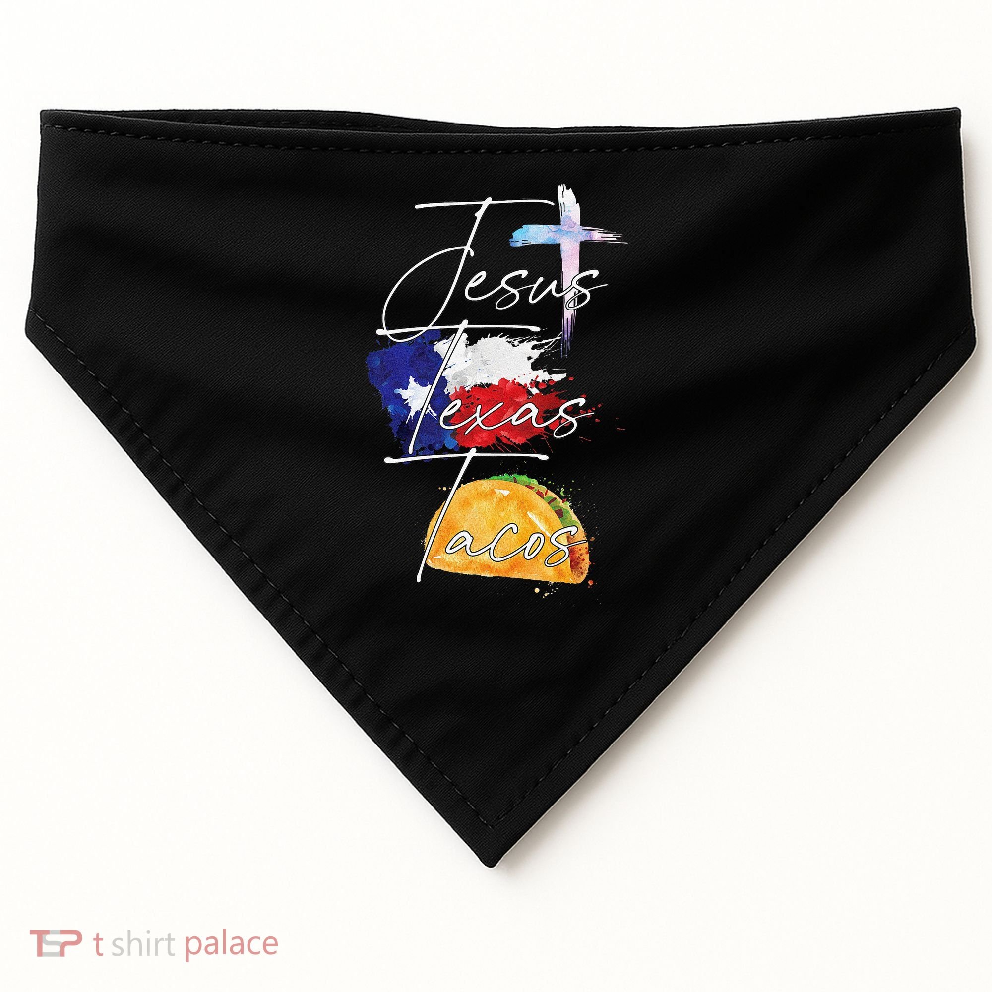 Jesus Texas Tacos USA-Made Doggie Bandana