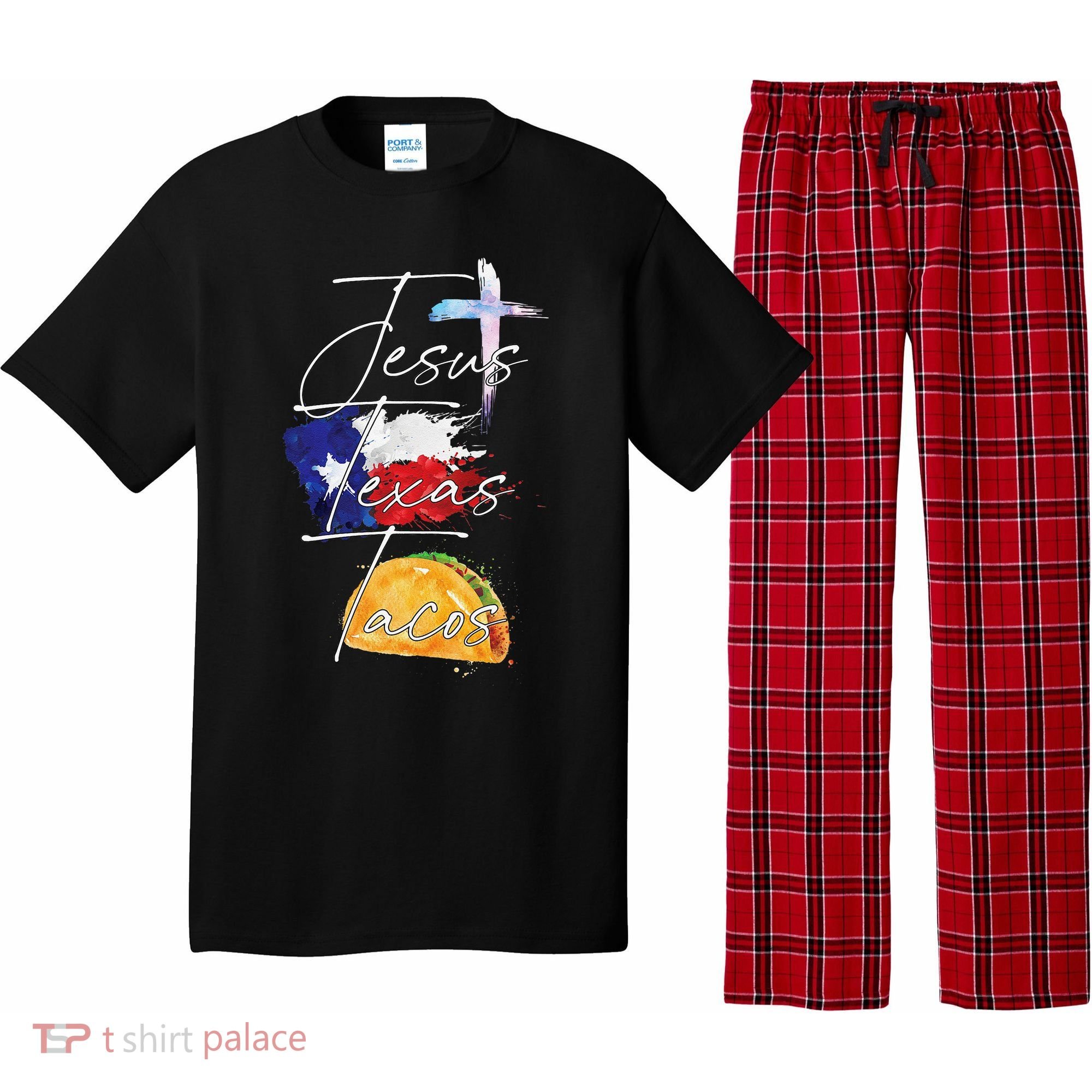 Jesus Texas Tacos Pajama Set