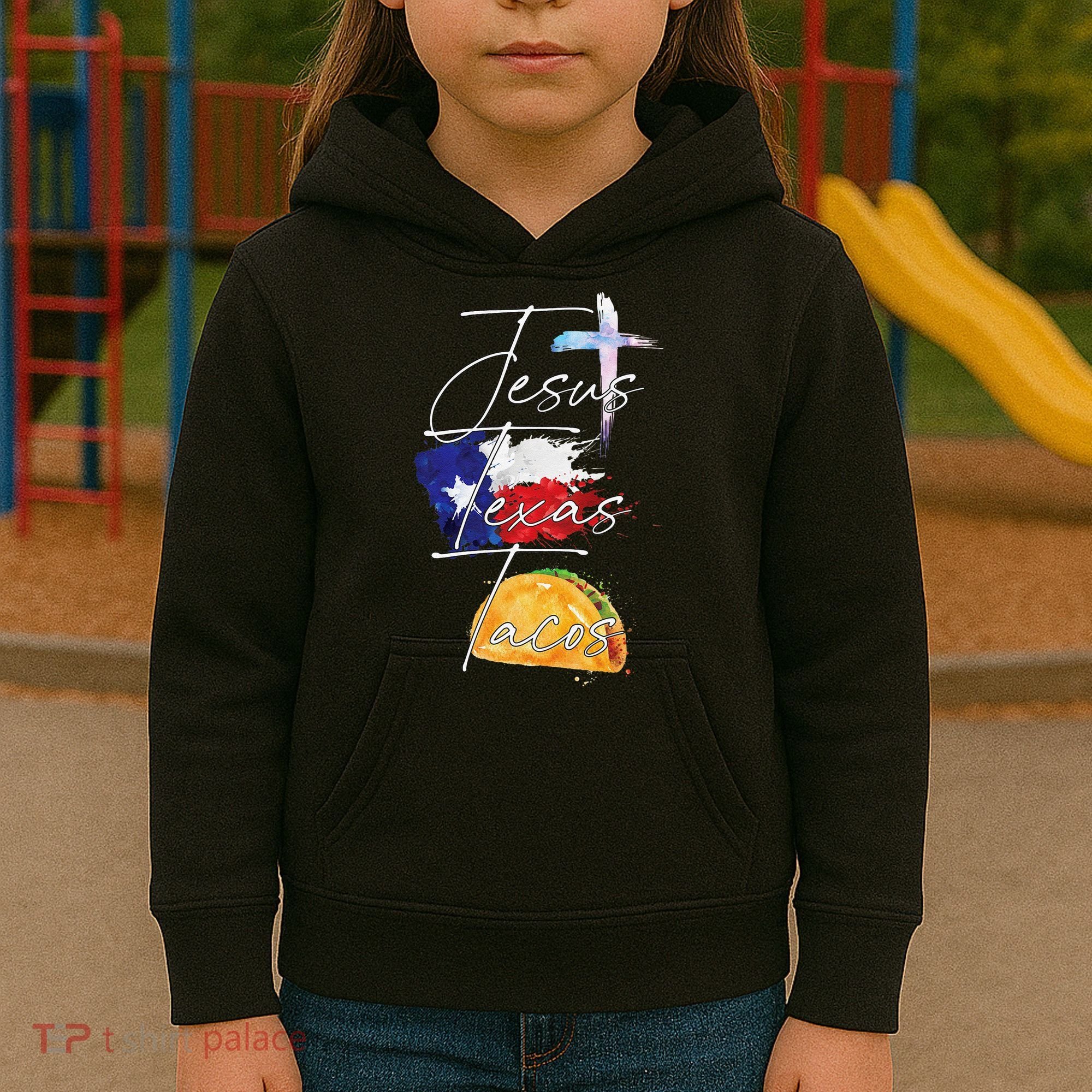 Jesus Texas Tacos Kids Hoodie
