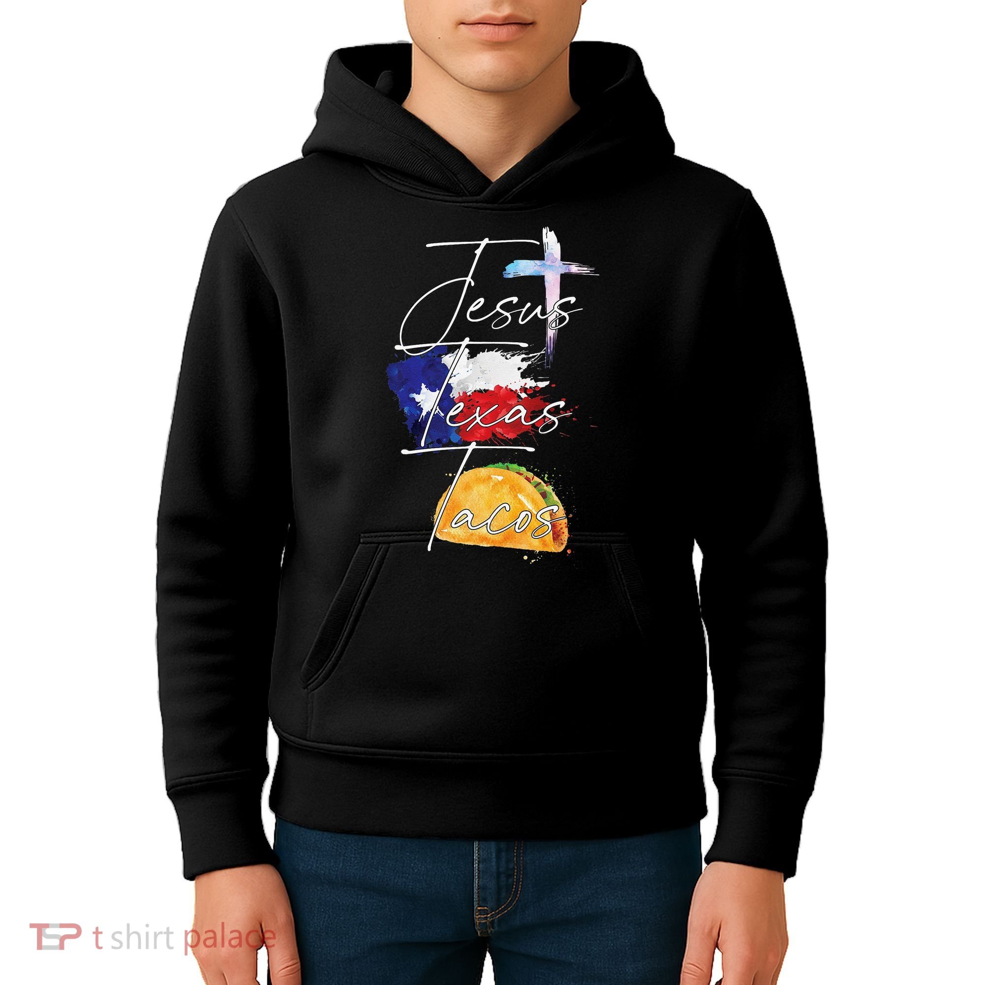 Jesus Texas Tacos Kids Hoodie