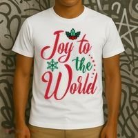 Joy To The World Christian Christmas Jesus Birth Gift T-Shirt thumb 3