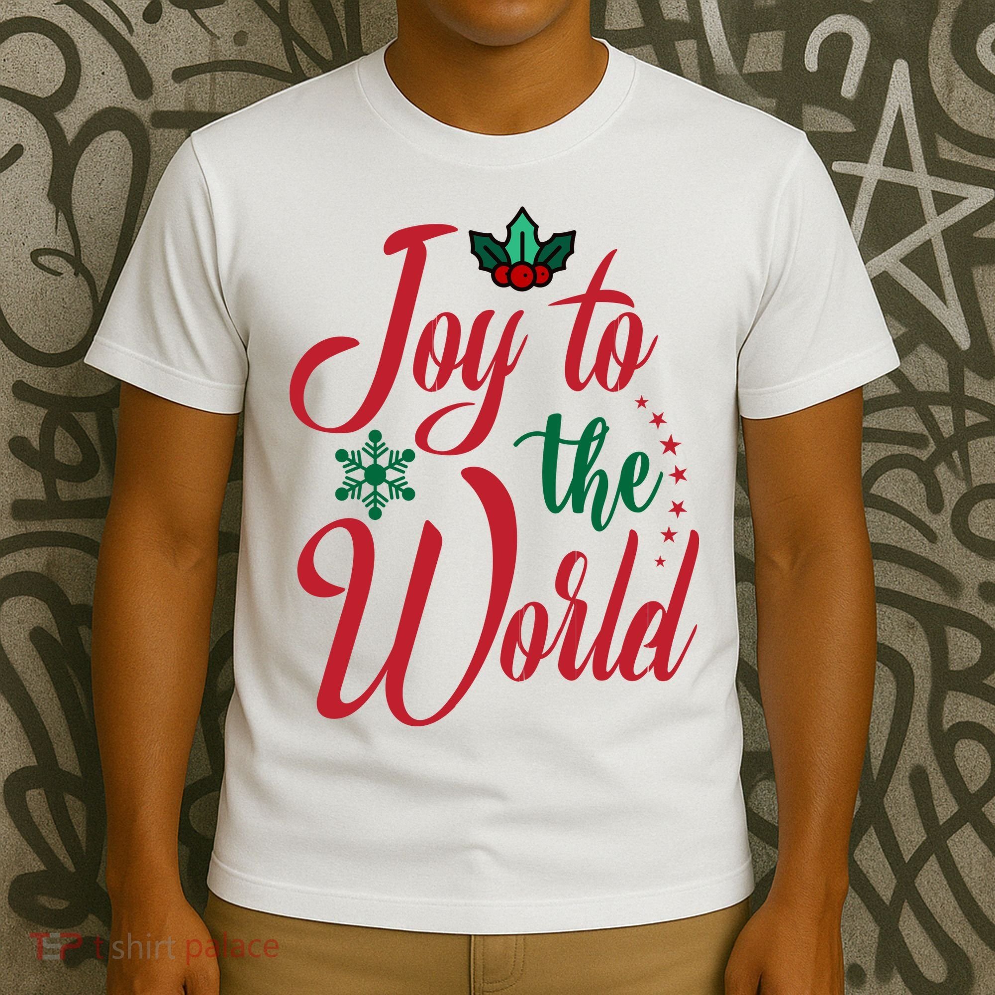 Joy To The World Christian Christmas Jesus Birth Gift T-Shirt
