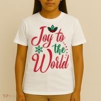 Joy To The World Christian Christmas Jesus Birth Gift T-Shirt thumb 4