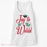 Joy To The World Christian Christmas Jesus Birth Gift Women's Tank Top thumb 0