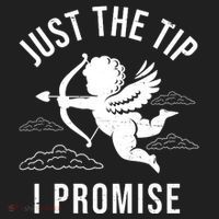 Just The Tip I Promise Funny Cupid Women's Sweatshirt thumb 2