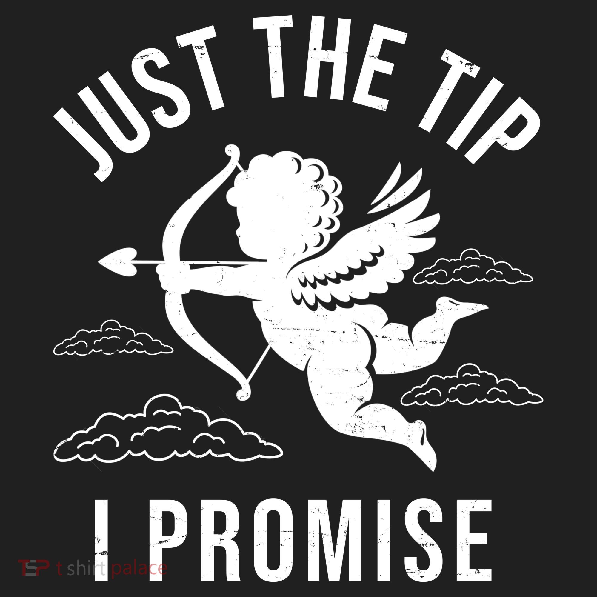 Just The Tip I Promise Funny Cupid Women's Sweatshirt
