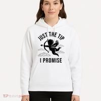 Just The Tip I Promise Funny Cupid Hoodie thumb 5