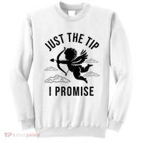 Just The Tip I Promise Funny Cupid Sweatshirt thumb 0