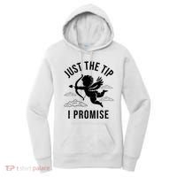 Just The Tip I Promise Funny Cupid Women's Hoodie thumb 0