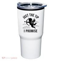 Just The Tip I Promise Funny Cupid Tumbler thumb 0