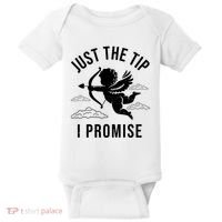 Just The Tip I Promise Funny Cupid Baby Bodysuit thumb 0