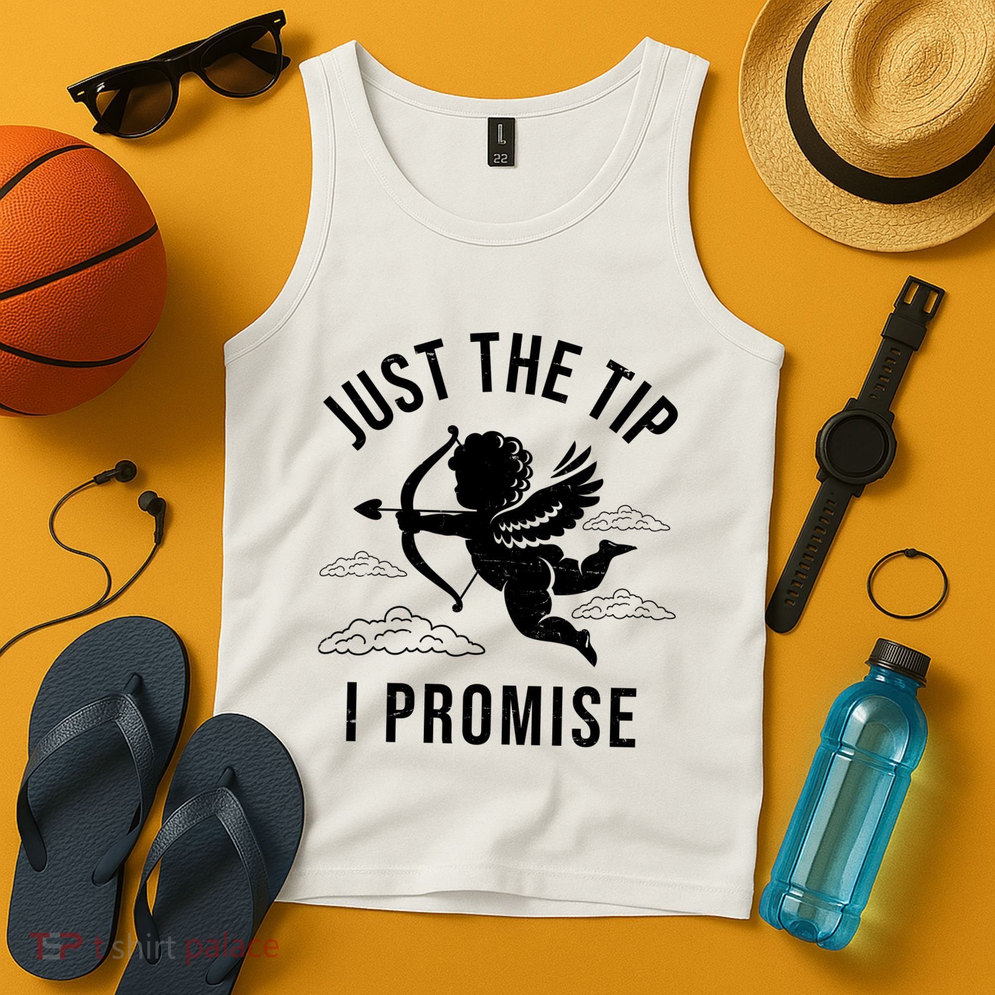 Just The Tip I Promise Funny Cupid Tank Top