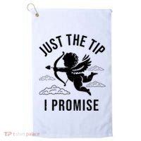 Just The Tip I Promise Funny Cupid Golf Towel thumb 0