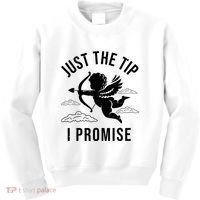 Just The Tip I Promise Funny Cupid Kids Sweatshirt thumb 0