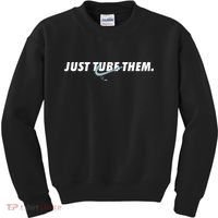 Just Tube Them Pulmonologist Respiratory Therapist Kids Sweatshirt thumb 0