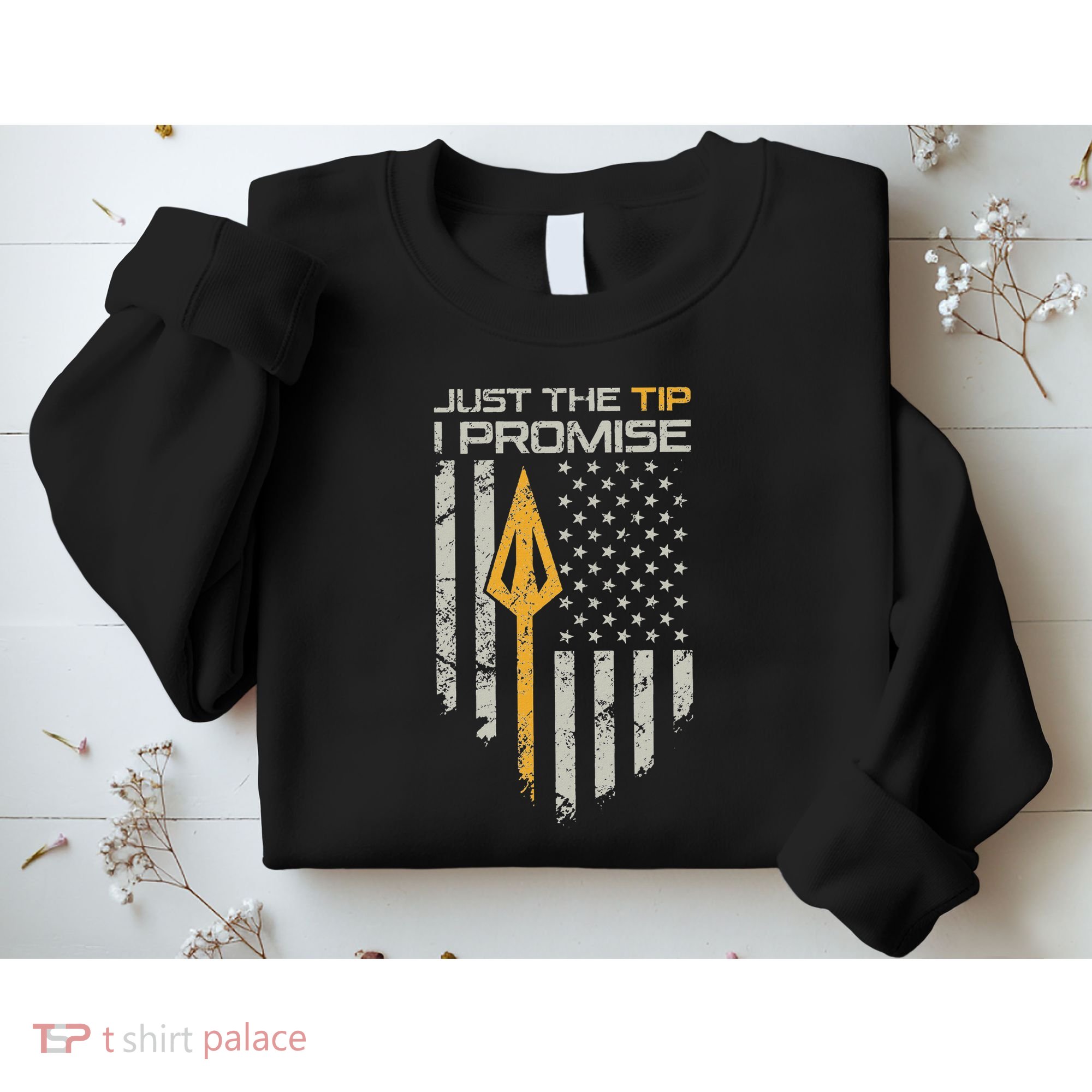 Just The Tip I Promise Funny Bow Hunter Archery Broadhead Sweatshirt