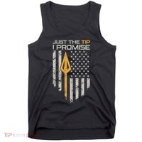 Just The Tip I Promise Funny Bow Hunter Archery Broadhead Tank Top thumb 0