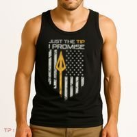 Just The Tip I Promise Funny Bow Hunter Archery Broadhead Tank Top thumb 3