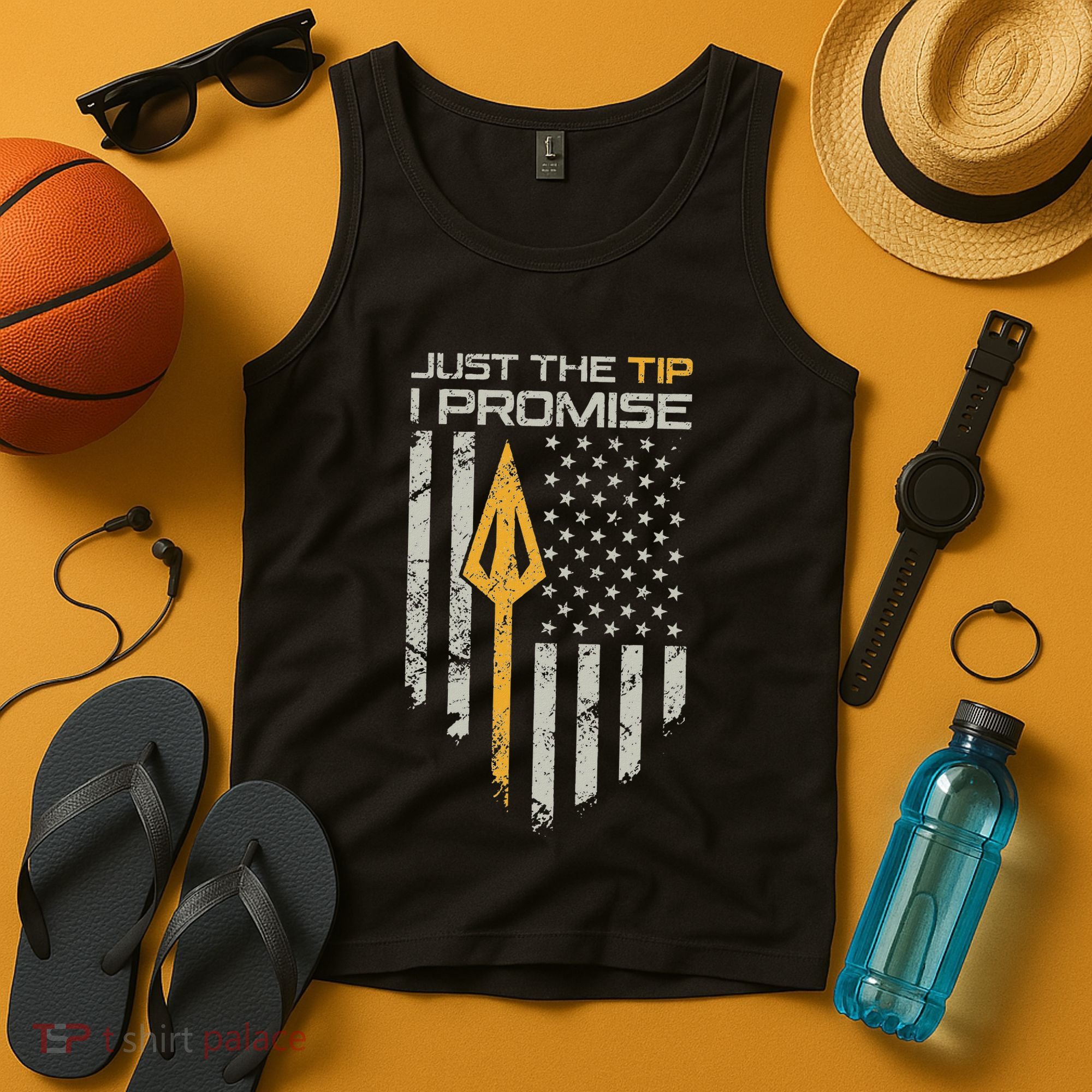 Just The Tip I Promise Funny Bow Hunter Archery Broadhead Tank Top