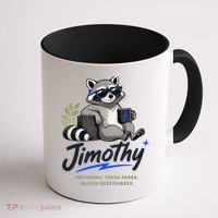 Jimothy The Trash Panda Funny Racoon Meme Coffee Mug thumb 1