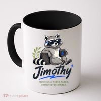 Jimothy The Trash Panda Funny Racoon Meme Coffee Mug thumb 0