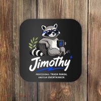 Jimothy The Trash Panda Funny Racoon Meme Coaster thumb 0