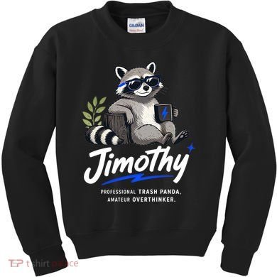 Jimothy The Trash Panda Funny Racoon Meme Kids Sweatshirt