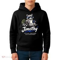Jimothy The Trash Panda Funny Racoon Meme Kids Hoodie thumb 4