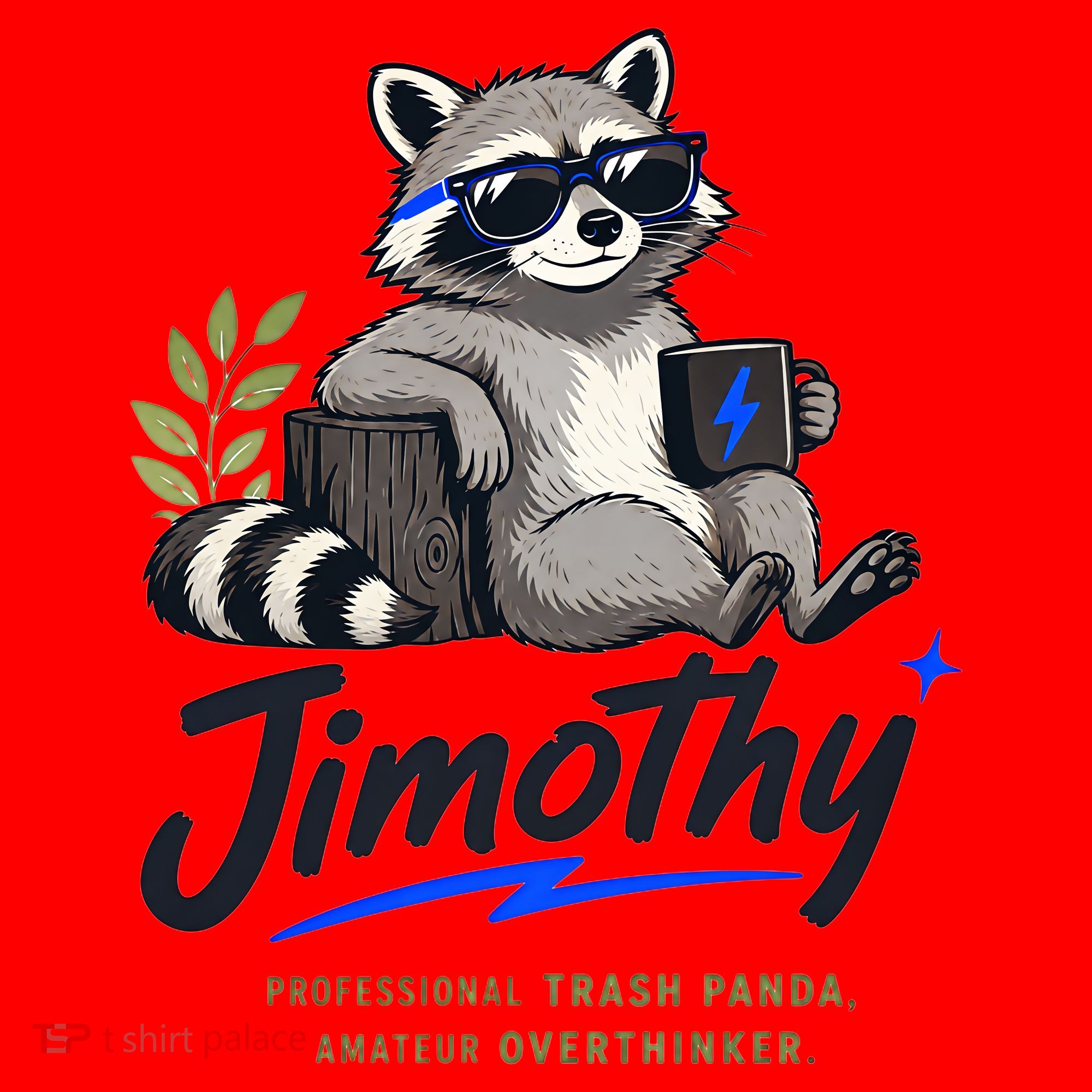 Jimothy The Trash Panda Funny Racoon Meme Santa Hat