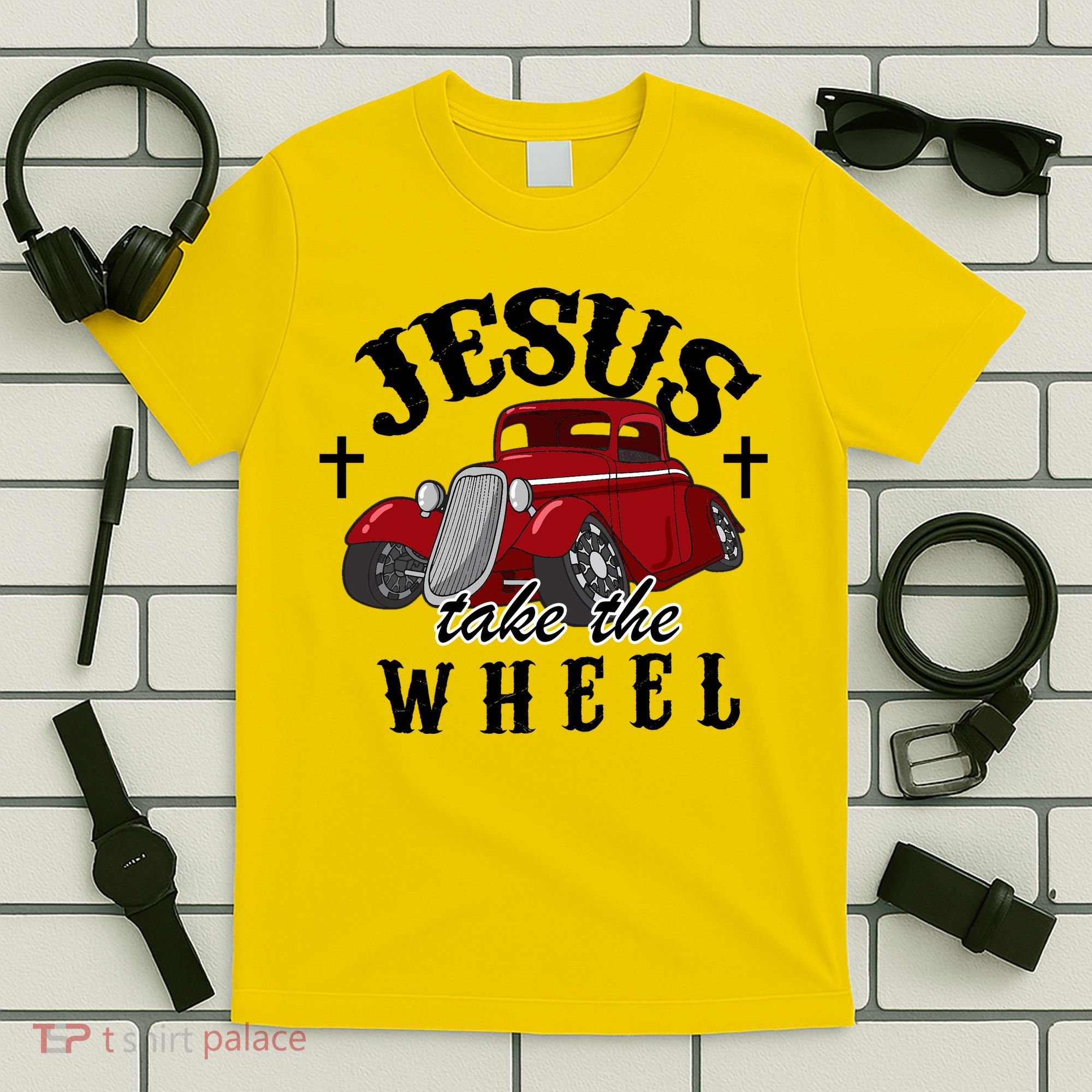 Jesus Take The Wheel Vintage Car T-Shirt
