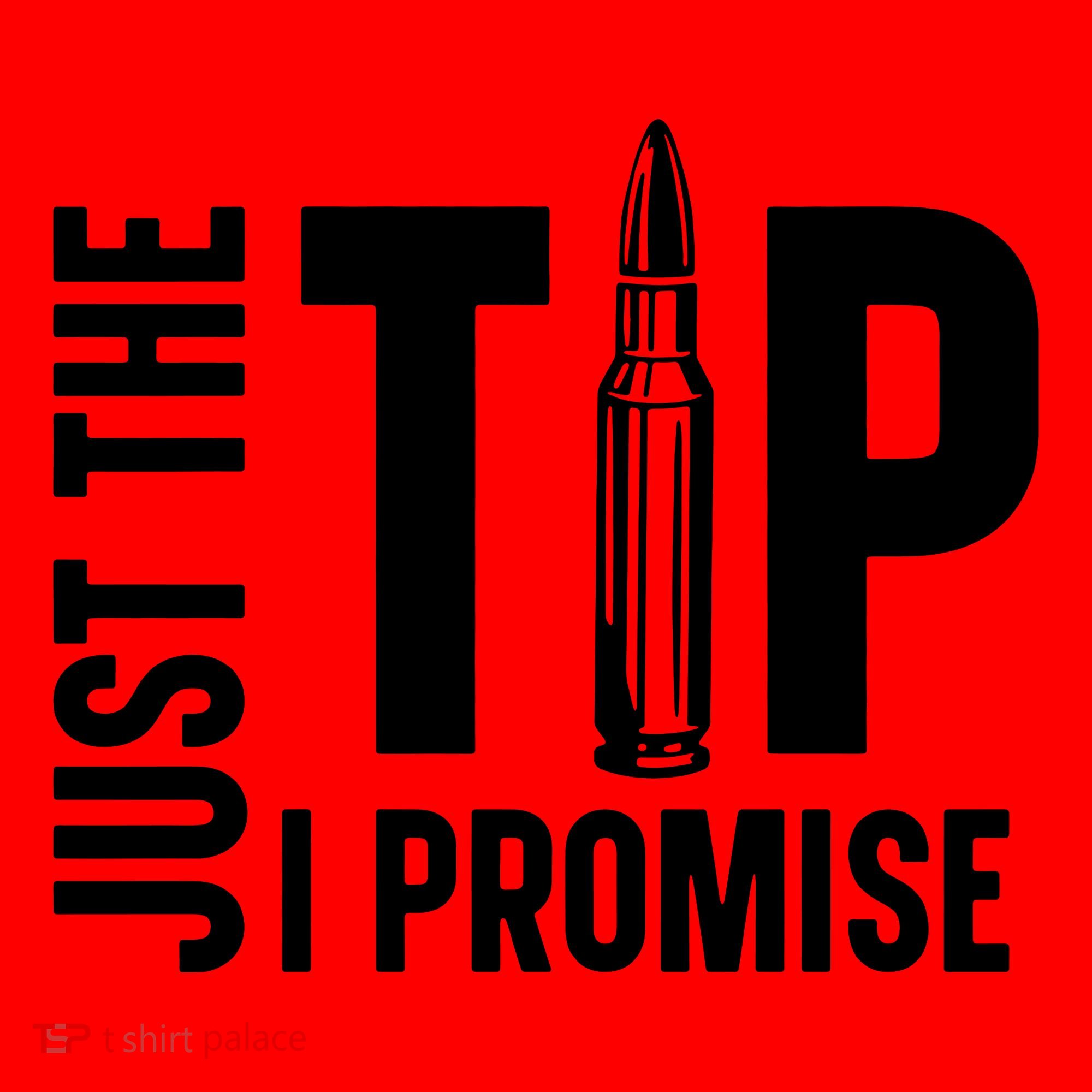 Just The Tip I Promise Bullet Gun Santa Hat
