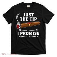Just The Tip I Promise Cigar Smoker Men Joke Apparel T-Shirt thumb 0