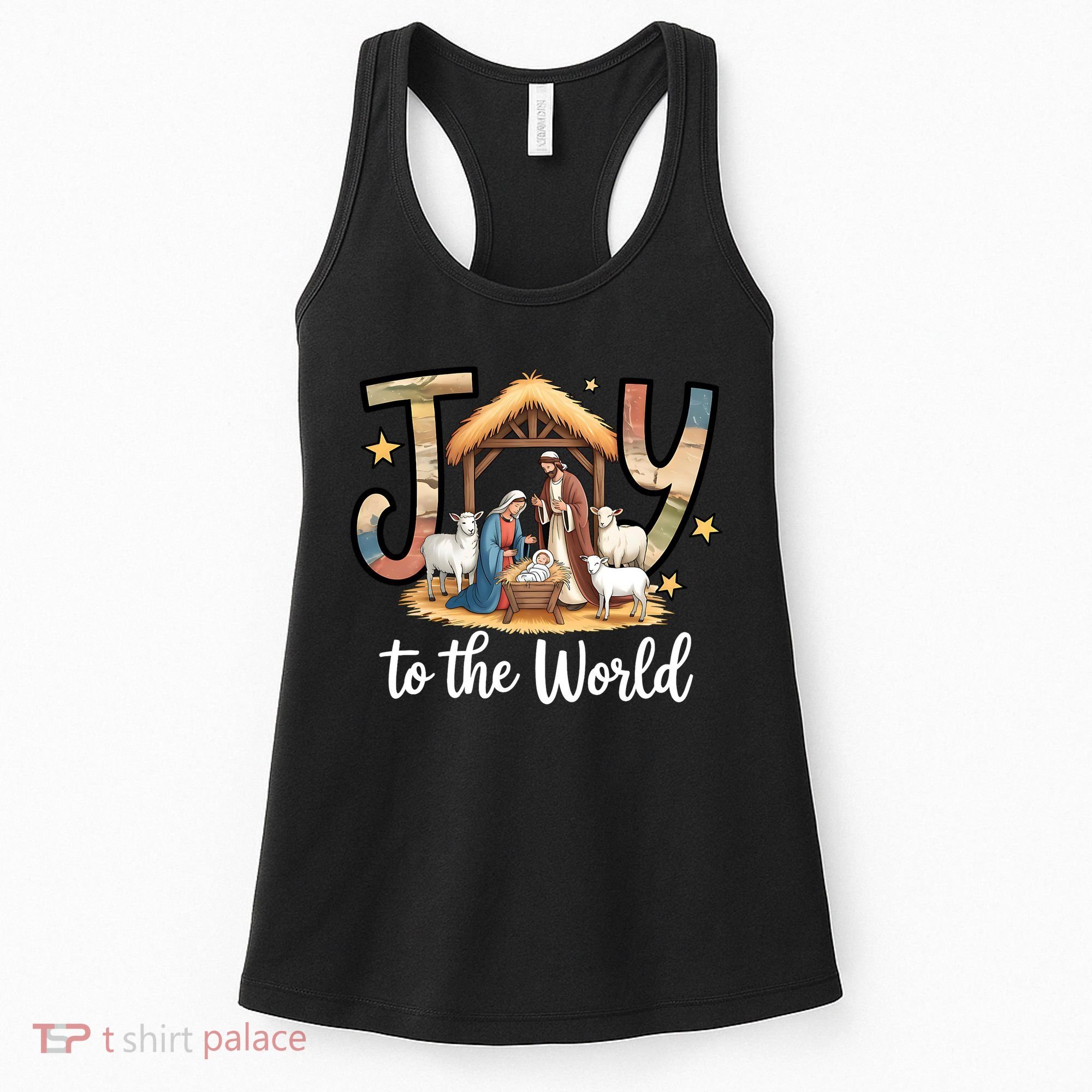 Joy To The World Jesus Is Born Christmas Women's Tank Top