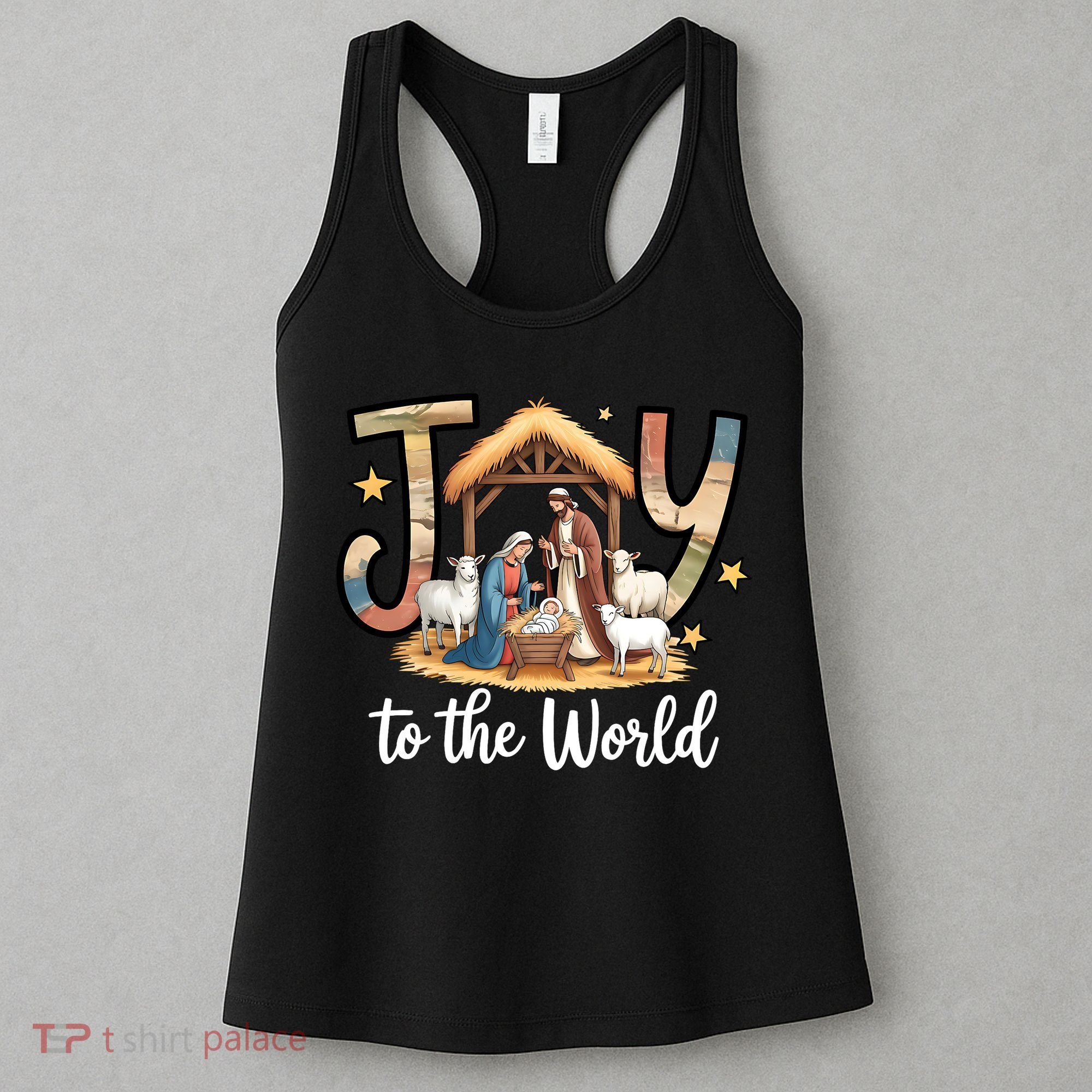 Joy To The World Jesus Is Born Christmas Women's Tank Top