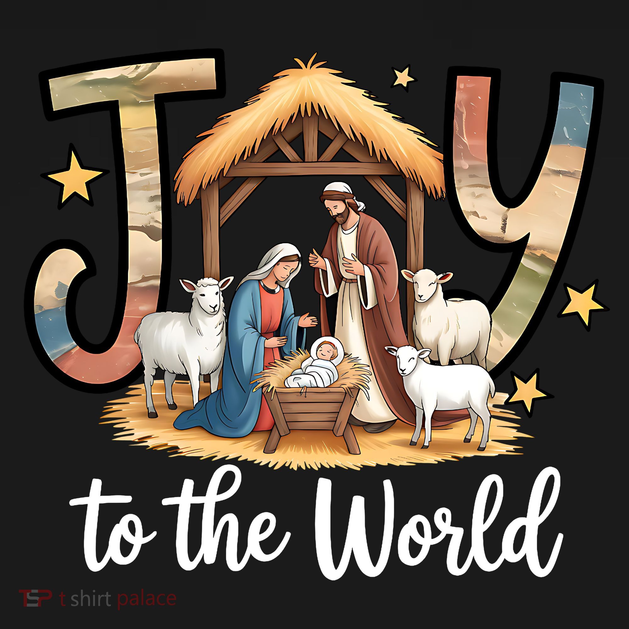 Joy To The World Jesus Is Born Christmas Pom Pom 12in Knit Beanie