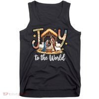 Joy To The World Jesus Is Born Christmas Tank Top thumb 0