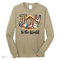 Joy To The World Jesus Is Born Christmas Long Sleeve Shirt thumb 0