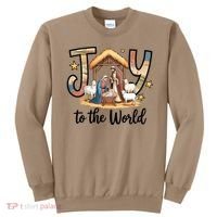 Joy To The World Jesus Is Born Christmas Sweatshirt thumb 0
